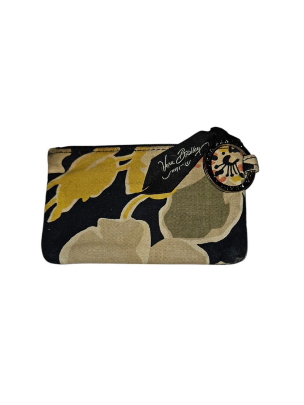 Women's Vera Bradley Key & Card Holder One Size Black Yellow Floral (Retired)